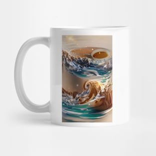 The Coffee teal ocean Stars| Ocean wave vintage Mug